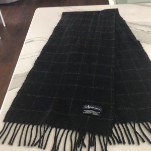 Black and Gray Lambswool Polo Ralph Lauren Scarf